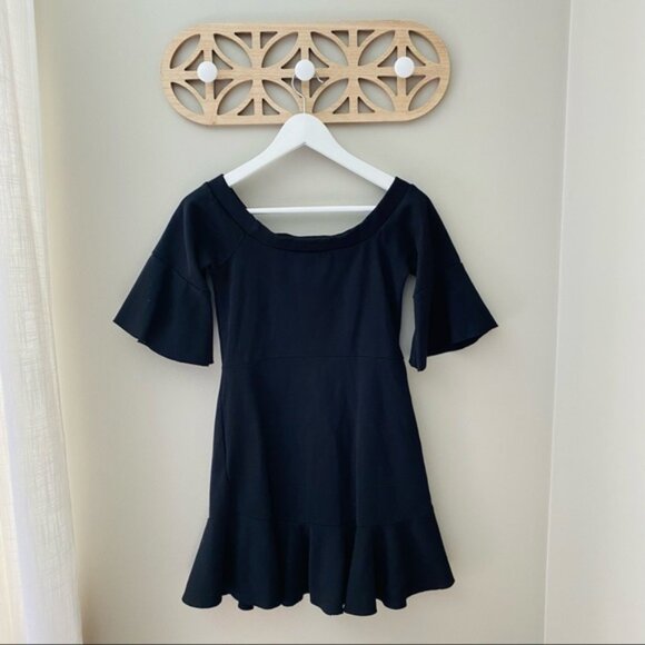 Free People Off The Shoulder Dress Black Sz Small - Picture 6 of 9